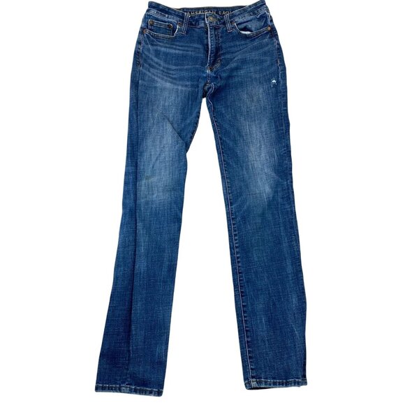 American Eagle Outfitters Mens Jeans 30x34 Relaxed Fit Mid-Rise Blue Denim Casua - Picture 1 of 16
